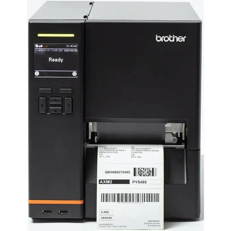 Industrial Barcode Printer - Brother TJ-4520TN 203 DPI Thermal Transfer with Full Roll Rewind | TecISoft TJ4520TN