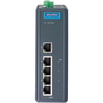 Industrial Ethernet Switch - DIN Rail PoE Network Switch | Tecisoft EKI-2525PA-AE