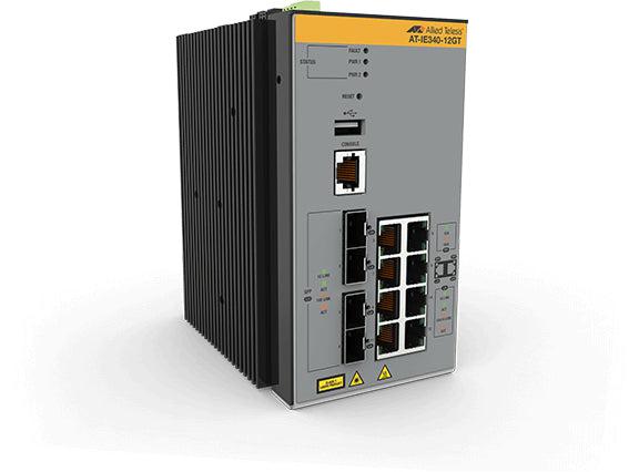 Industrial Ethernet Switch - IE340-12GT Layer 3 Gigabit | TecisOft AT-IE340-12GT-80