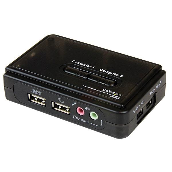 KVM Switch 2 Port - USB VGA Audio Computer Monitor Switch | StarTech.com SV211KUSB