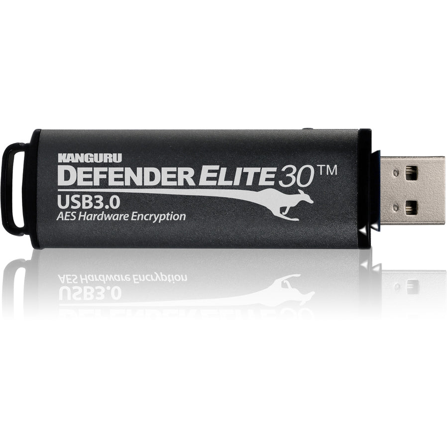 Kanguru Defender Elite30, Hardware Encrypted, Secure, SuperSpeed USB 3.0 Flash Drive, 256G KDFE30-256G