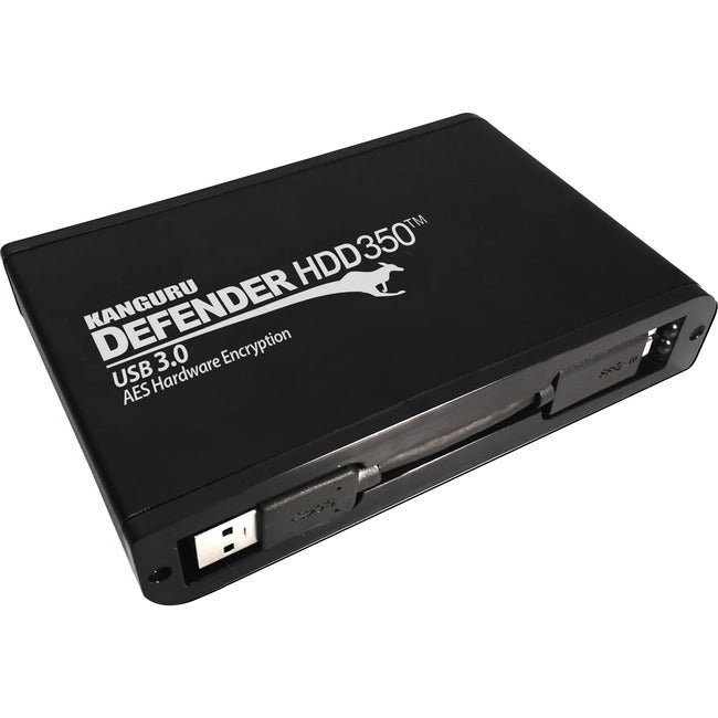 Kanguru Defender HDD350 4 TB FIPS 140-2 Certified - Hardware Encrypted Hard Drive - 2.5 External - SATA (SATA/600) - Matte Black - TAA Compliant" KDH3B-350F-4T