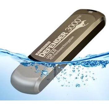 Kanguru Defender3000 FIPS 140-2 Certified Level 3, SuperSpeed USB 3.0 Secure Flash Drive, 256G KDF3000-256G