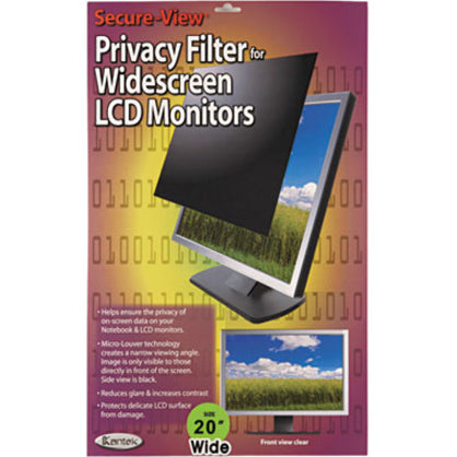 Kantek LCD Monitor Blackout Privacy Screens Black SVL18.5W