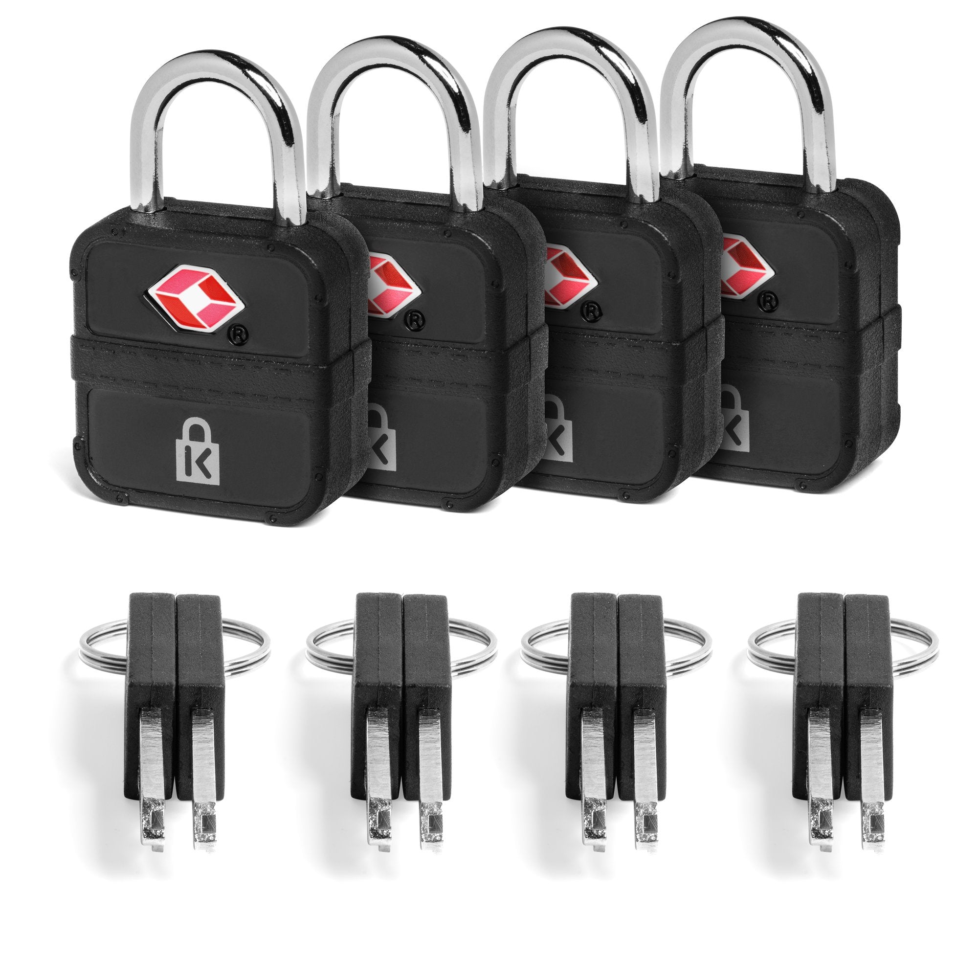Kensington Tsa Accepted Keyed Luggage Lock — 4-Pack