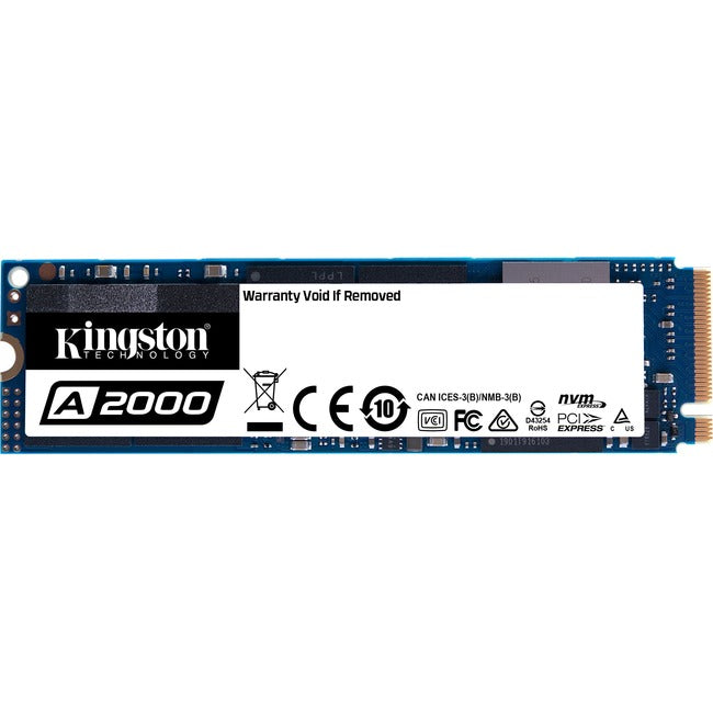 Kingston A2000 500 GB Solid State Drive - M.2 2280 Internal - PCI Express (PCI Express 3.0 x4) SA2000M8/500GBK