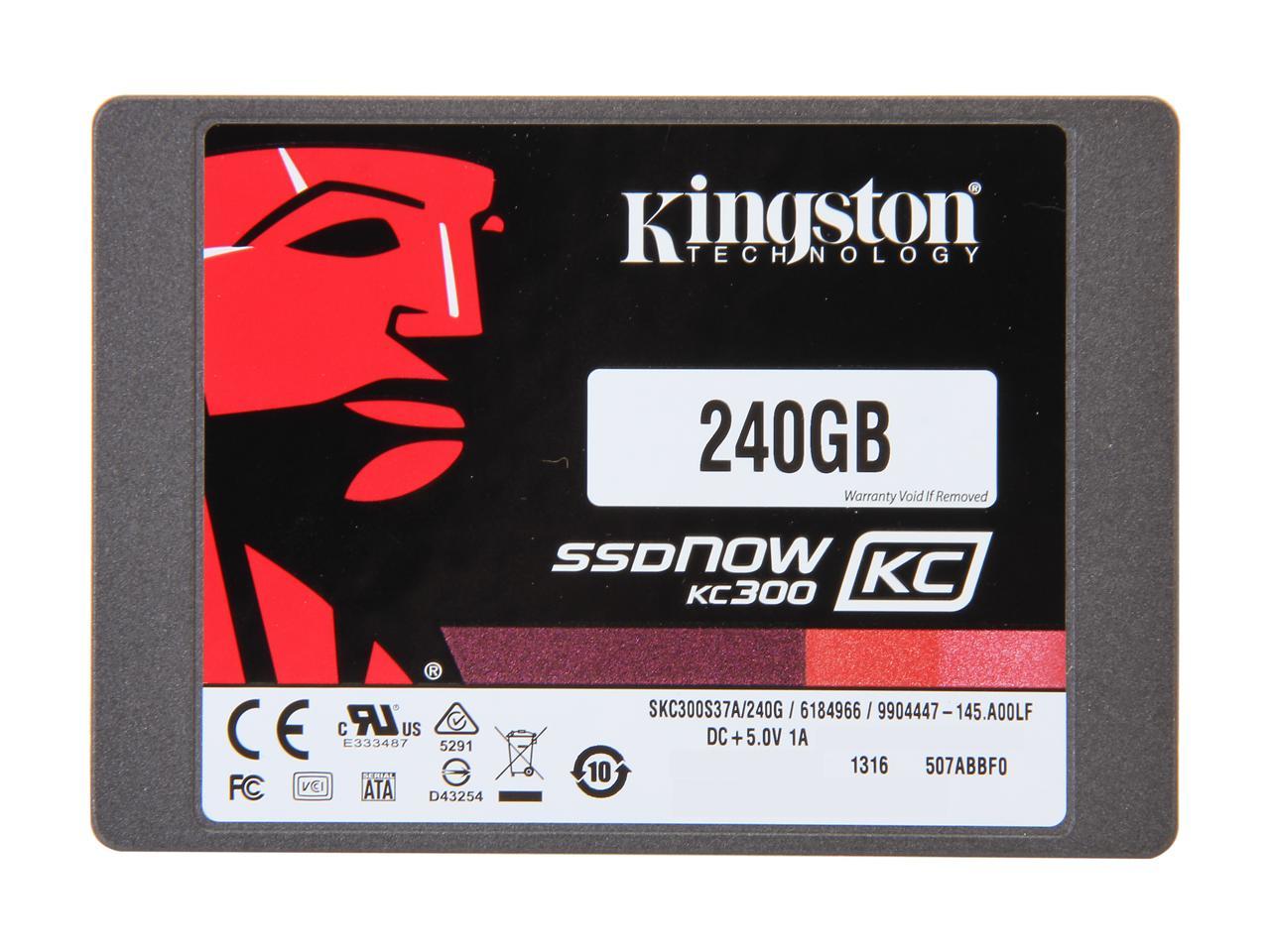 Kingston Ssdnow Kc300 Skc300S37A/240G 2.5" 240Gb Sata Iii Enterprise Solid State Drive With Adapter