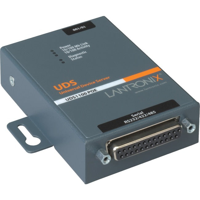 Lantronix One Port Serial (Rs232/ Rs422/ Rs485) To Ip Ethernet Device Server With Power Over Ethernet (Poe)