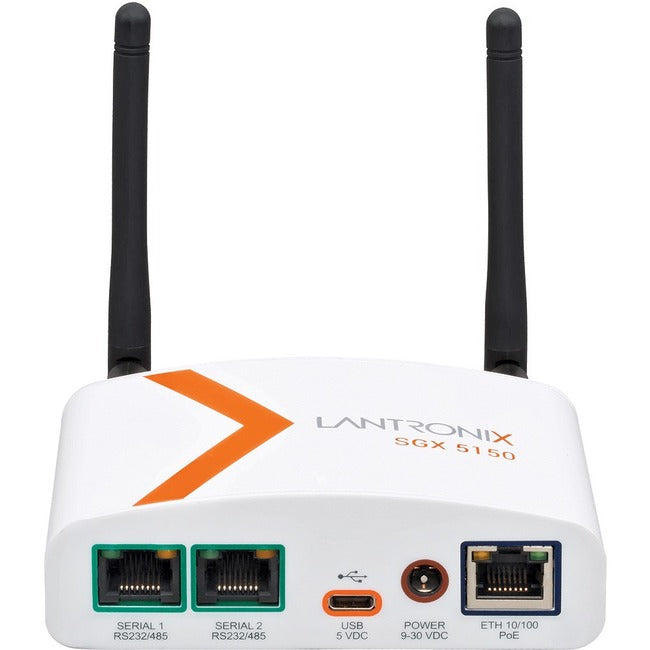 Lantronix SGX 5150 Wireless IoT Gateway, 802.11a/b/g/n/ac, 2xRS232 (RJ45), USB, 10/100 Ethernet, US Model SGX5150202US