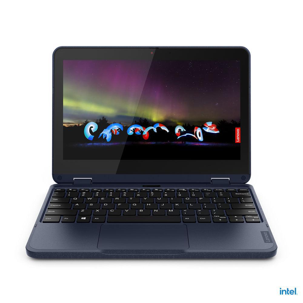 Lenovo 500W Hybrid (2-In-1) 29.5 Cm (11.6") Touchscreen Hd Intel® Celeron® N 4 Gb Lpddr4X-Sdram 64 Gb Emmc Wi-Fi 6 (802.11Ax) Windows 10 Pro Blue