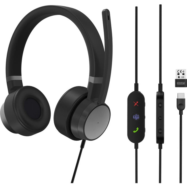 Lenovo Go Wired Anc Headset (Thunder Black)