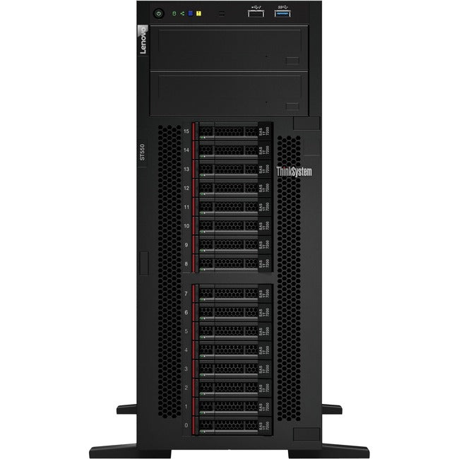Lenovo ThinkSystem ST550 7X10A0B1NA 4U Tower Server - 1 x Intel Xeon Silver 4216 2.10 GHz - 16 GB RAM - 12Gb/s SAS, Serial ATA/600 Controller