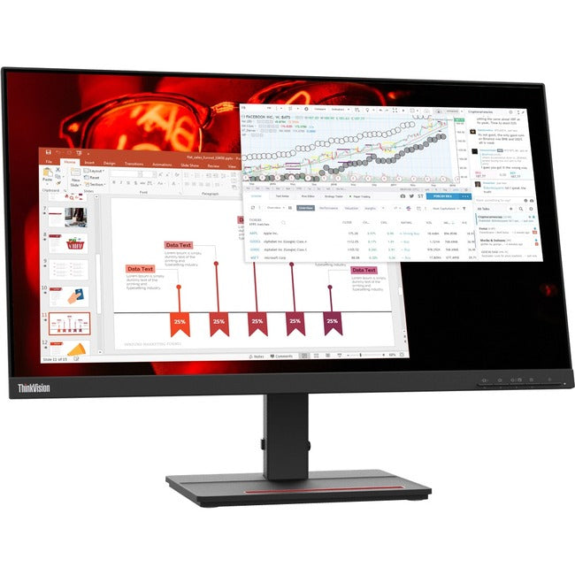 Lenovo ThinkVision S27e-20 27 Class Full HD LCD Monitor - 16:9 - Raven Black" 62AFKAT2US