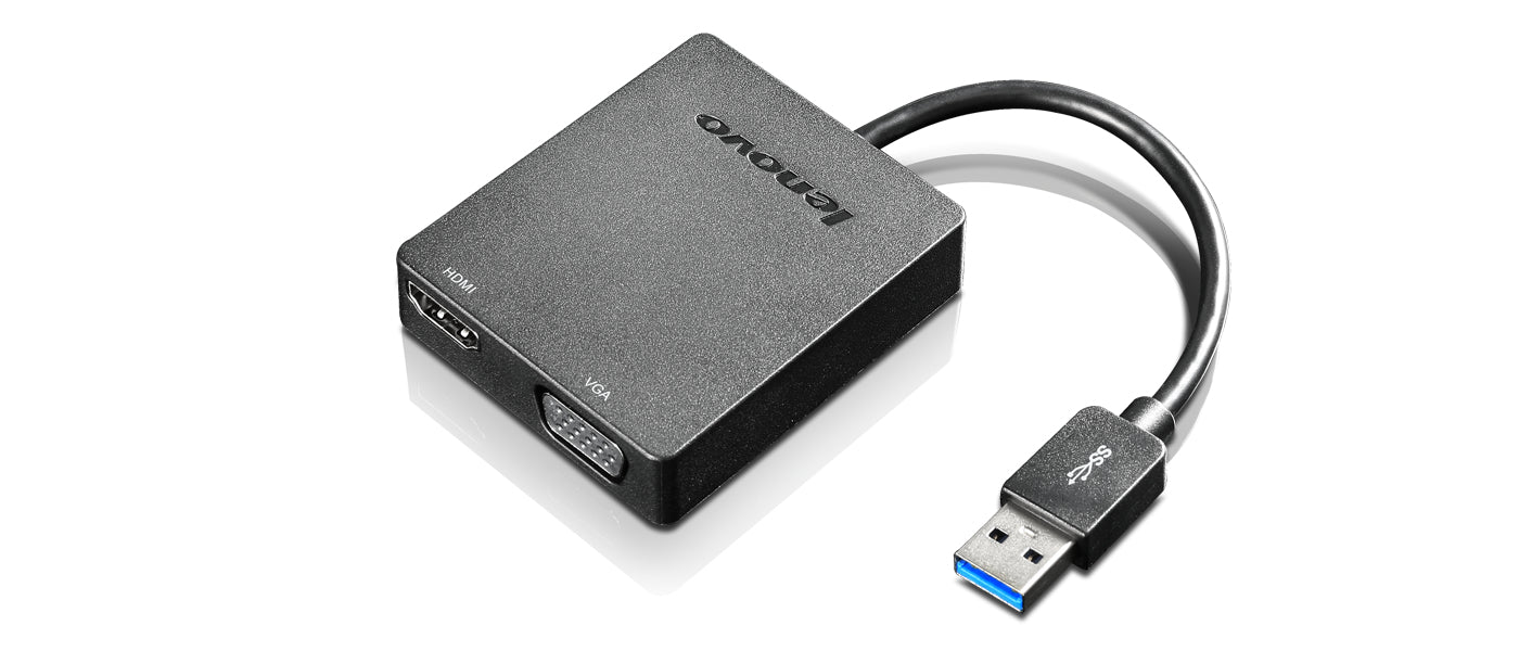 Lenovo Universal Usb 3.0 To Vga/Hdmi Usb Type-A Black