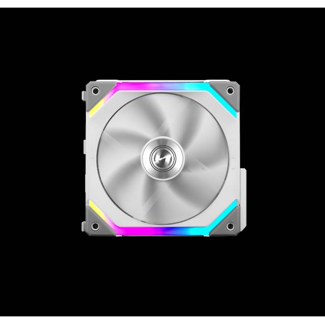 Lian Li Uni Fan Sl120 Single Pack White Without Controller (Argb 120Mm Led Pwm Daisy-Chain) 12Uf1W , Compatible With Sl120 3 Pack Or Sl140 2 Pack Only