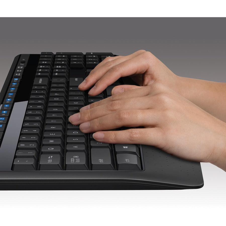 Logitech Mk345 Keyboard Rf Wireless Qwerty Black, Blue