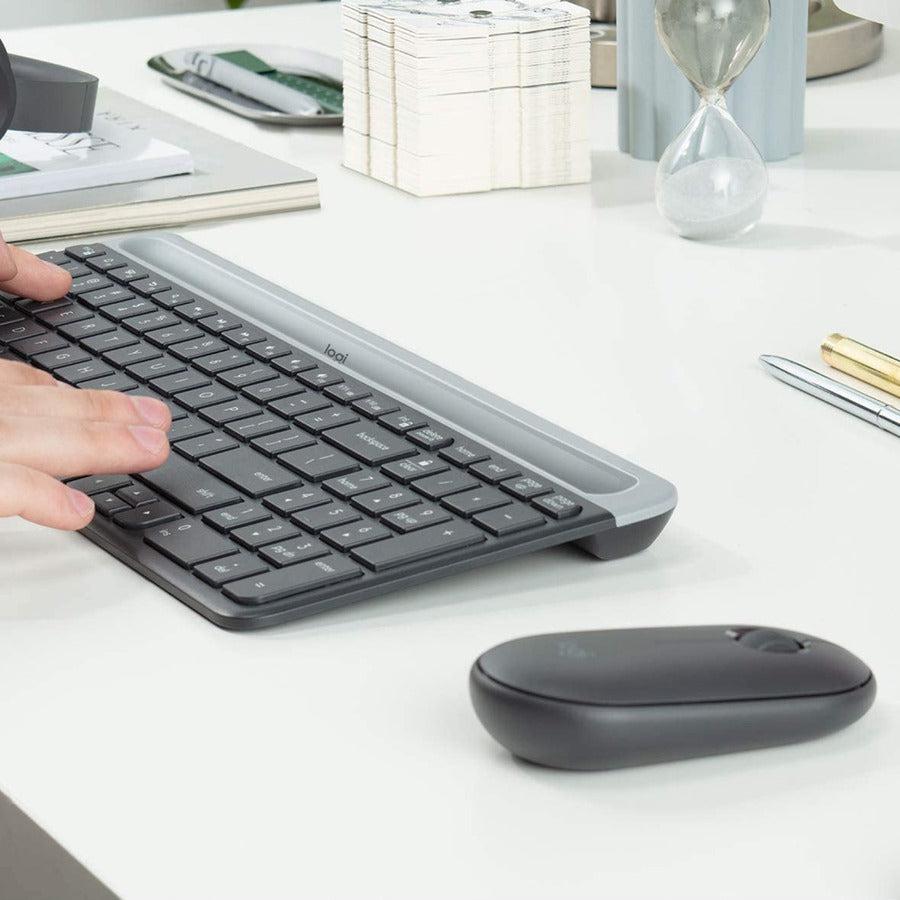 Logitech Slim Wireless Combo Mk470 Keyboard Rf Wireless Graphite