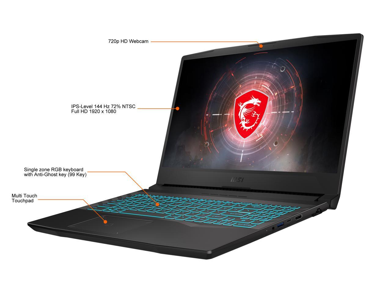 Msi - 15.6" 144 Hz Ips - Intel Core I7 11Th Gen 11800H (2.30Ghz) - Nvidia Geforce Rtx 3050 Laptop