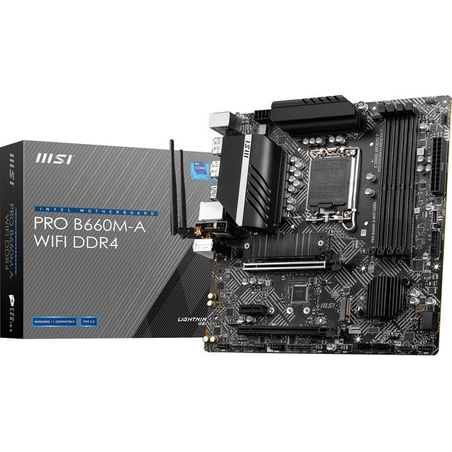 Msi B660M-A Wifi Ddr4 Desktop Motherboard - Intel B660 Chipset - Socket Lga-1700 - Intel Optane Memory Ready - Micro Atx