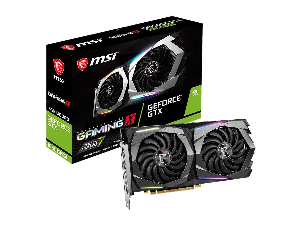 Msi Gaming Geforce Gtx 1660 Super 6Gb Gddr6 Pci Express 3.0 X16 Video Card Gtx 1660 Super Gaming X