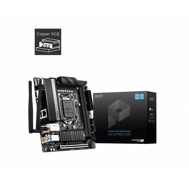 Msi H510I Pro Wifi Socket Lga1200/ Intel H510/ Ddr4/ Sata3&Usb3.2/ M.2/ Wifi&Bluetooth/ Mini-Itx Motherboard