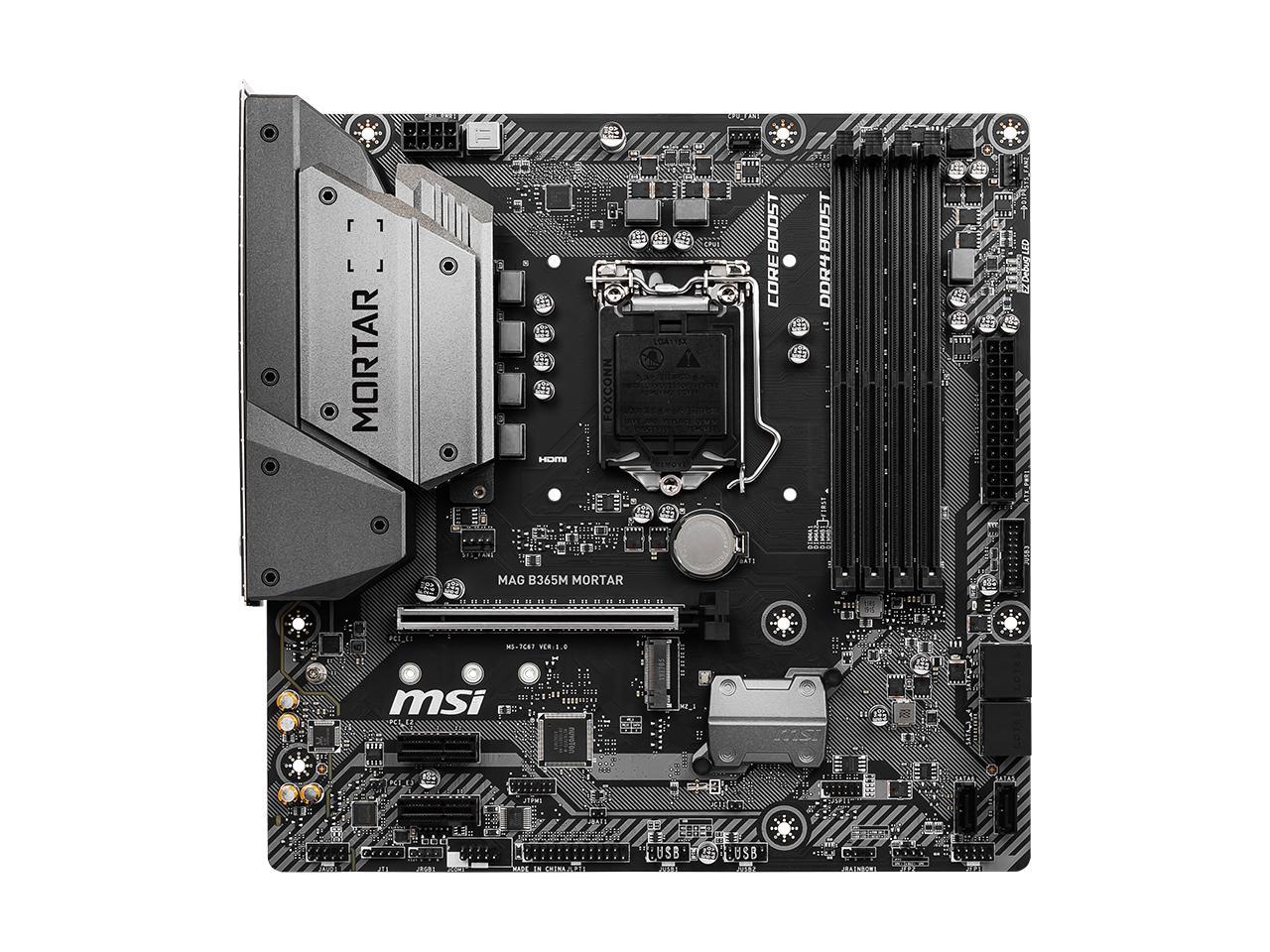 Msi Mag B365M Mortar Lga 1151 Intel B365 Sata 6Gb/S Micro Atx Intel Motherboard
