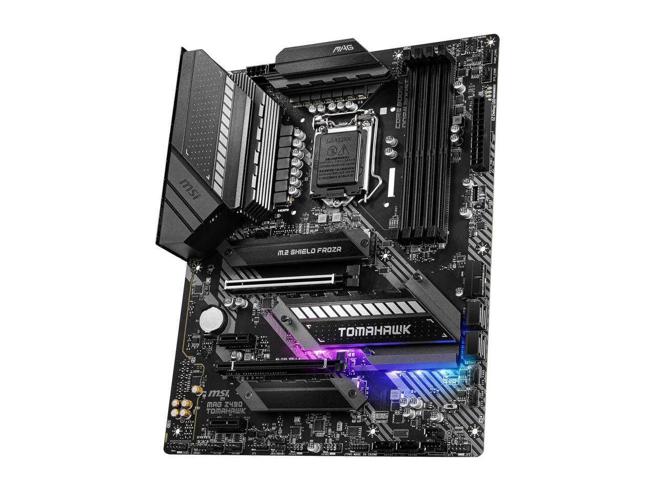 Msi Mag Z490 Tomahawk Lga 1200 Intel Z490 Sata 6Gb/S Atx Intel Motherboard