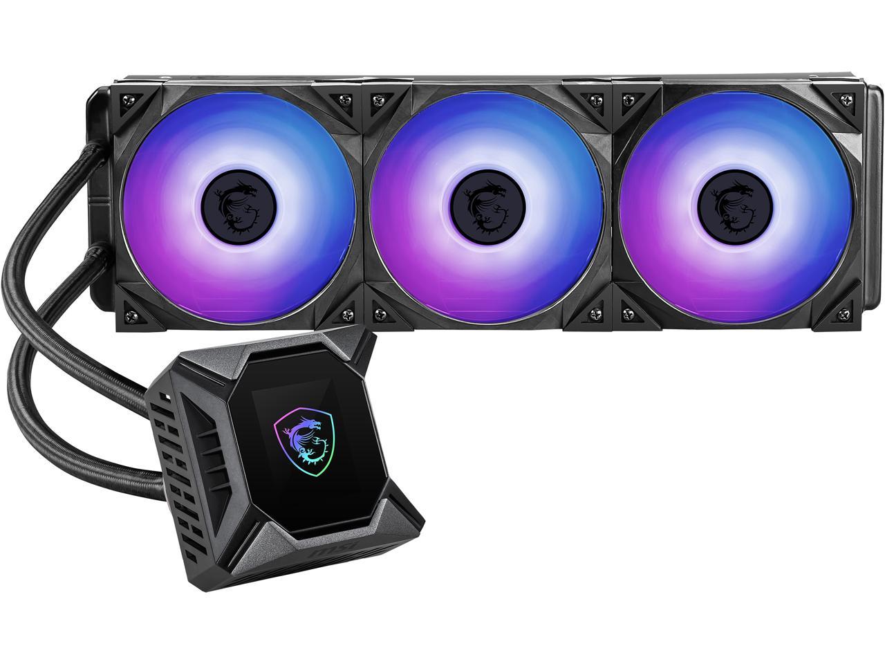 Msi Mpg Series Coreliquid K360, Rgb Cpu Liquid Cooler (Aio): Customizable Lcd Screen Design, 360Mm Radiator, Triple 120Mm Rgb Pwm Fans