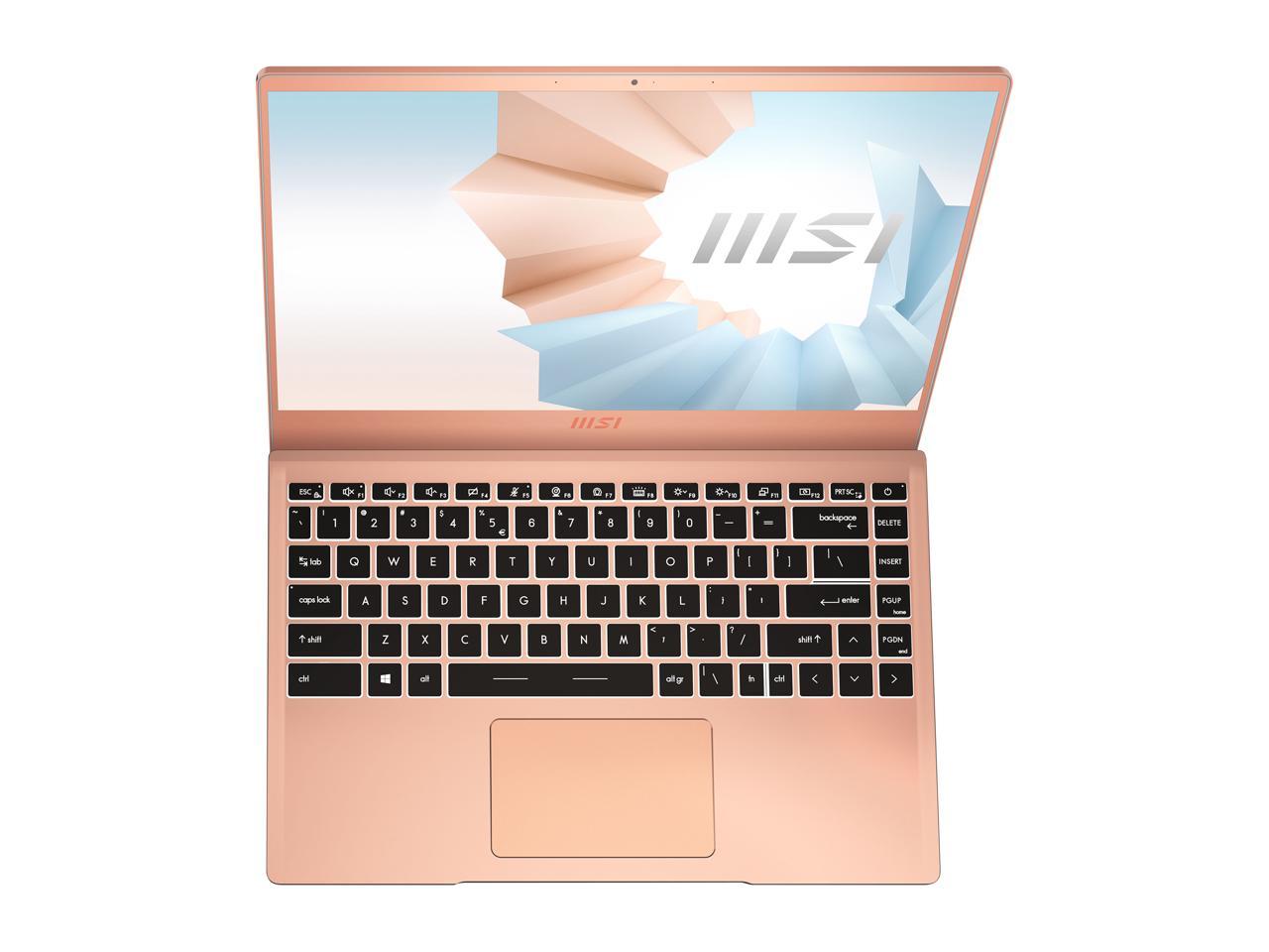 Msi Modern 14 B11Mo-242 14 Inch Intel Core I7-1165G7 0.9 - 4.2Ghz/ 8Gb Ddr4/ 512Gb Nvme Ssd/ Intel Iris Xe/ Usb3.2/ Windows 10 Laptop (Beige Mousse)