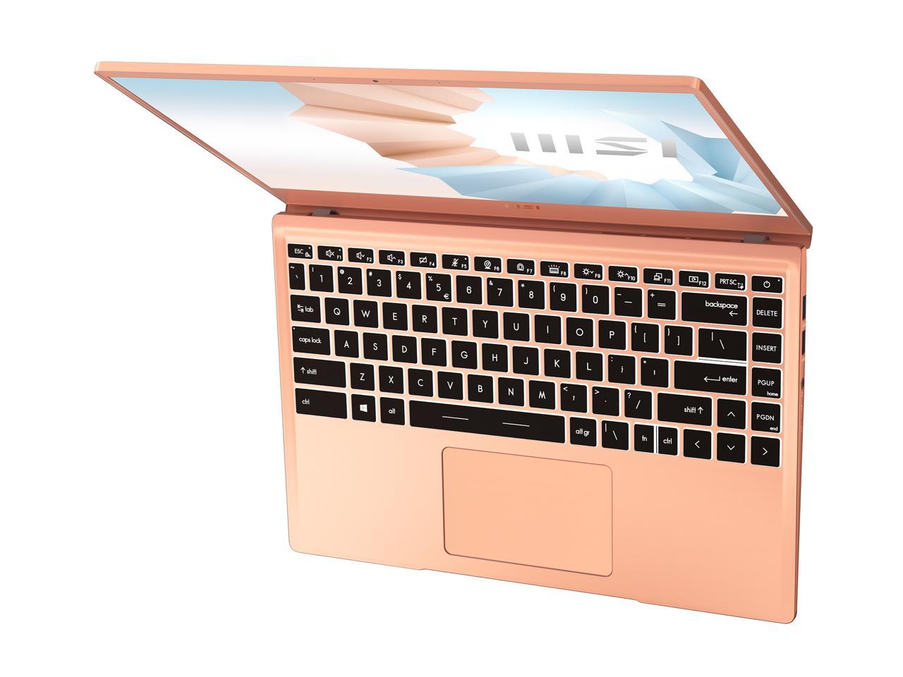 Msi Modern 14 B11Mo-242 14 Inch Intel Core I7-1165G7 0.9 - 4.2Ghz/ 8Gb Ddr4/ 512Gb Nvme Ssd/ Intel Iris Xe/ Usb3.2/ Windows 10 Laptop (Beige Mousse)