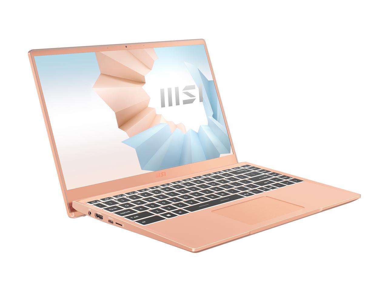 Msi Modern 14 B11Mo-609 14 Inch Intel Core I3-1115G4 1.3-4.1Ghz/ 8Gb Ddr4/ 512Gb Nvme Ssd/ Intel Iris Xe/ Usb3.2/ Windows 10 Laptop (Beige Mousse)