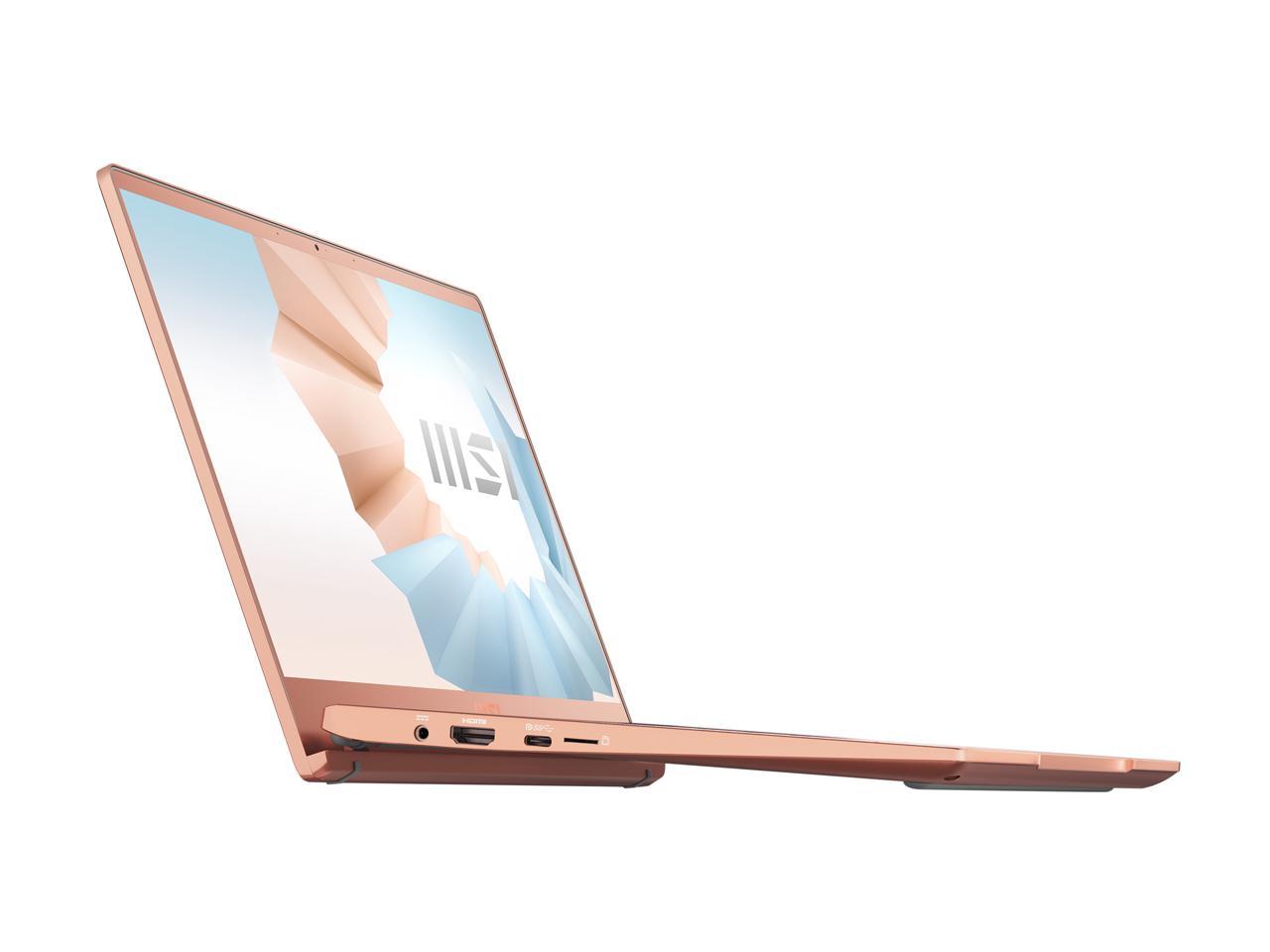 Msi Modern 14 B11Mo-609 14 Inch Intel Core I3-1115G4 1.3-4.1Ghz/ 8Gb Ddr4/ 512Gb Nvme Ssd/ Intel Iris Xe/ Usb3.2/ Windows 10 Laptop (Beige Mousse)