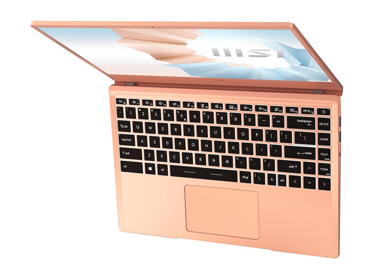 Msi Modern 14 B11Mo-609 14 Inch Intel Core I3-1115G4 1.3-4.1Ghz/ 8Gb Ddr4/ 512Gb Nvme Ssd/ Intel Iris Xe/ Usb3.2/ Windows 10 Laptop (Beige Mousse)