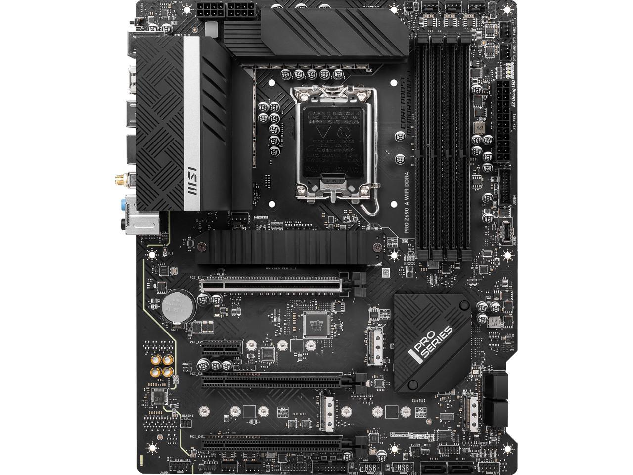 Msi Pro Z690-A Wifi Ddr4 Socket Lga1700/ Intel Z690/ Ddr4/ Sata3&Usb3.2/ M.2/ Wifi&Bluetooth/ Atx Motherboard
