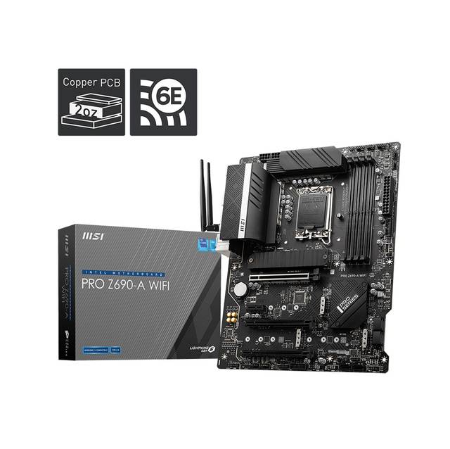Msi Pro Z690-A Wifi Socket Lga1700/ Intel Z690/ Ddr5/ Sata3&Usb3.2/ M.2/ Wifi&Bluetooth/ Atx Motherboard