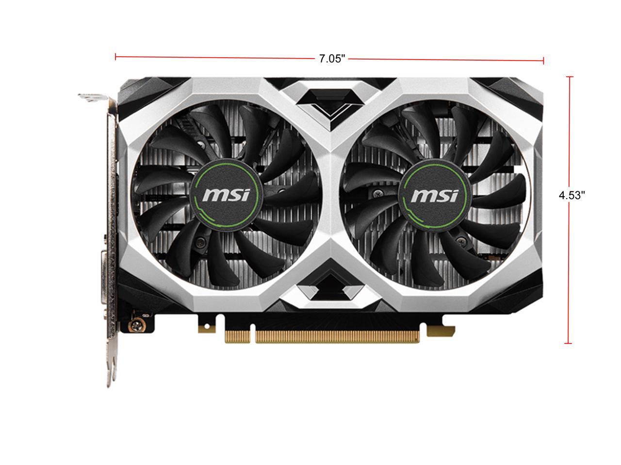 Msi Ventus Geforce Gtx 1650 4Gb Gddr6 Pci Express 3.0 X16 Video Card Gtx 1650 D6 Ventus Xs Ocv1