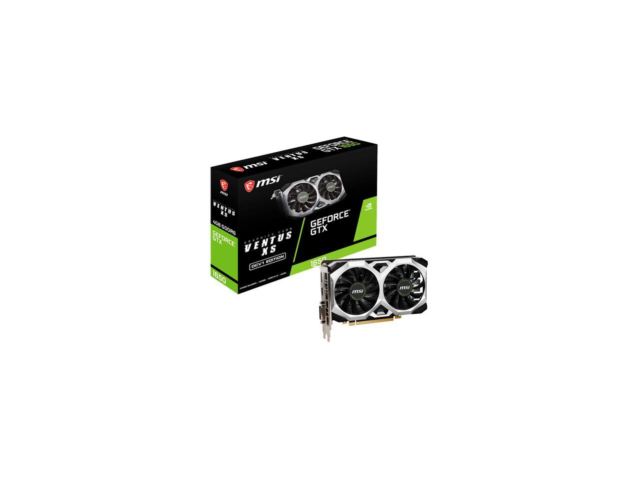 Msi Ventus Geforce Gtx 1650 4Gb Gddr6 Pci Express 3.0 X16 Video Card Gtx 1650 D6 Ventus Xs Ocv1