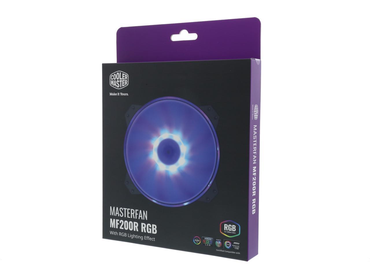 Masterfan Mf200R Rgb - Premium-Quality 200Mm Rgb Hybrid Silent High Airflow In-Take Fan For Computer Case.By Cooler Master