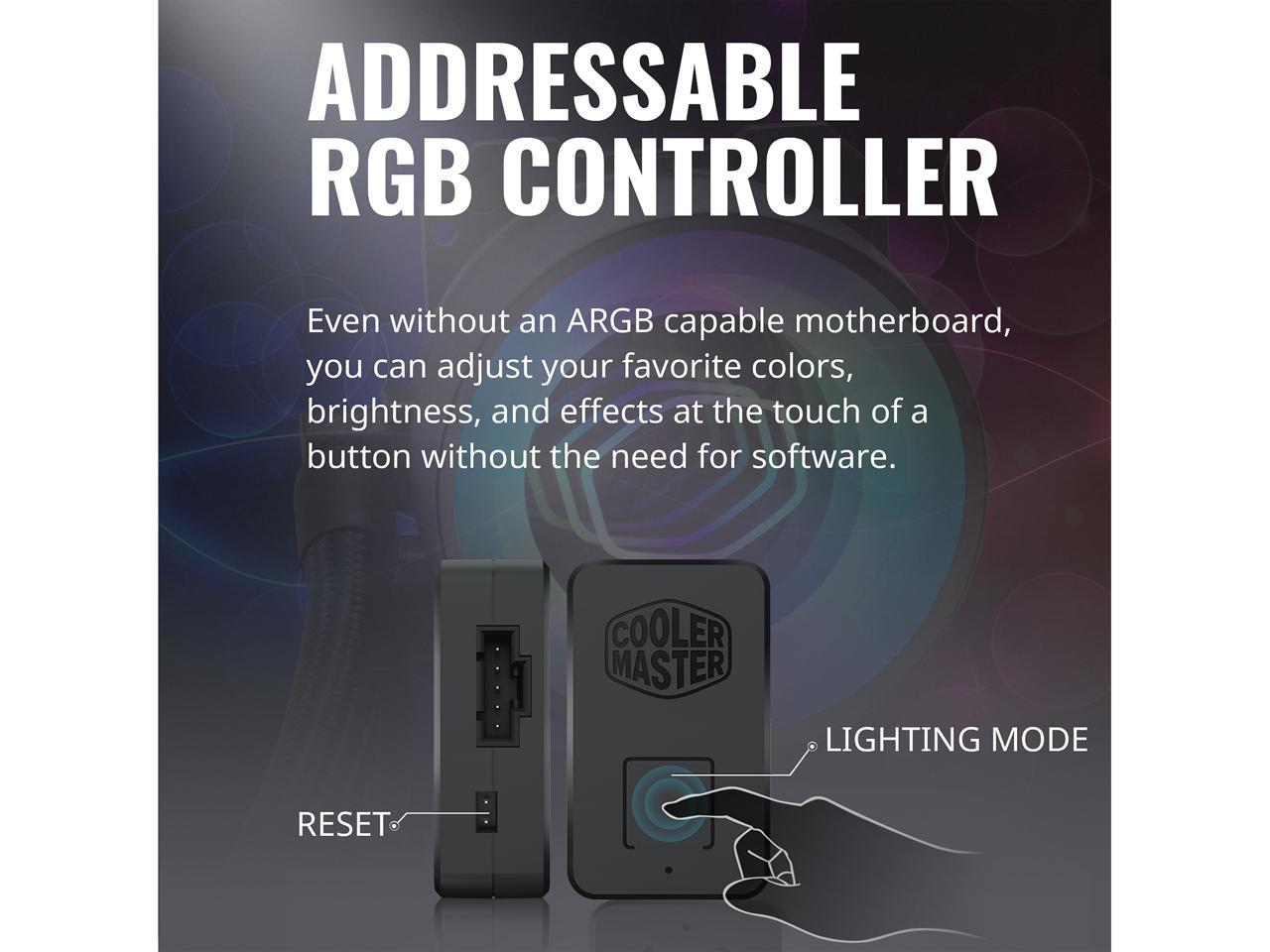 Masterliquid Ml240 Mirror Argb Close-Loop Aio Cpu Liquid Cooler, Mirror Argb Pump, 240 Radiator,