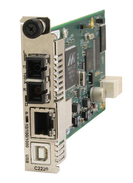 Media Converter - Transition Networks C2220-1014 NID Module 10/100/1000Base-T to 100Base-FX | Transition Networks