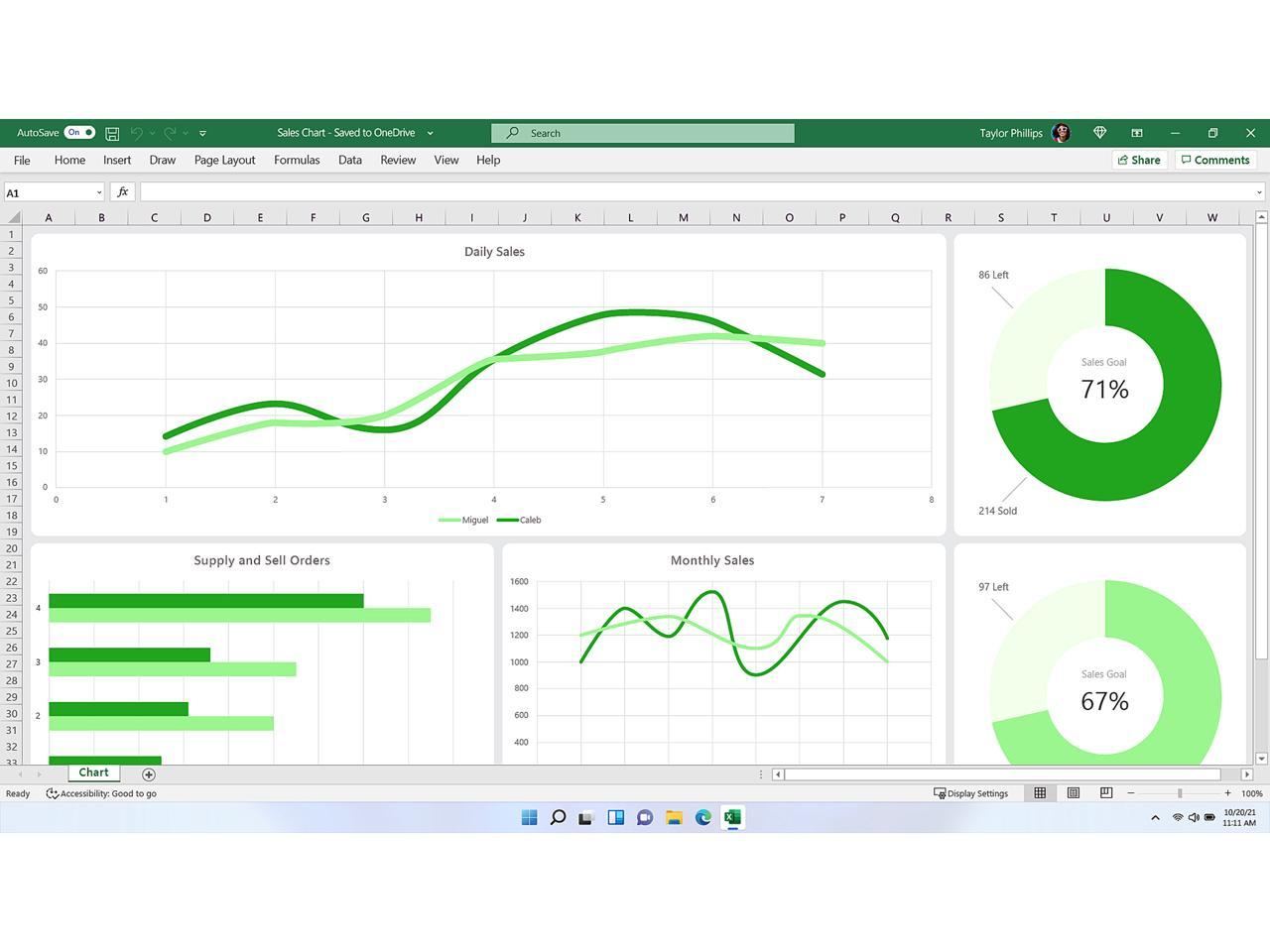 Microsoft Office Home & Business 2021 | One Time Purchase, 1 Device | Windows 10 Pc/Mac Download
