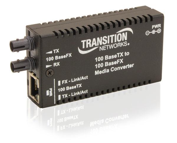 Mini Fast Ethernet Media Converter - Transition Networks M/E-TX-FX-01(SC)-NA 10/100Base-TX | Tecisoft