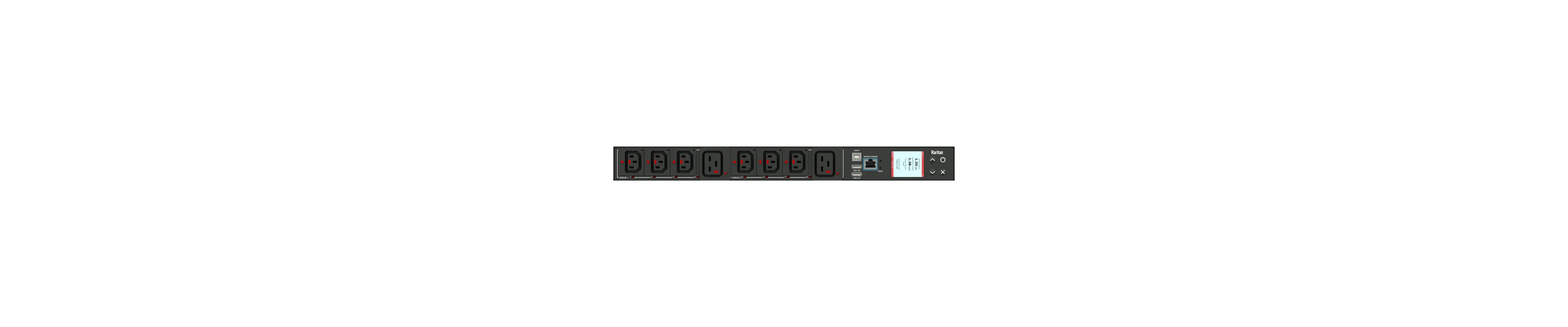 Monitored Rack PDU 1U - 5kVA 8-Outlet Power Distribution Unit | Raritan PX3-4201R-E2