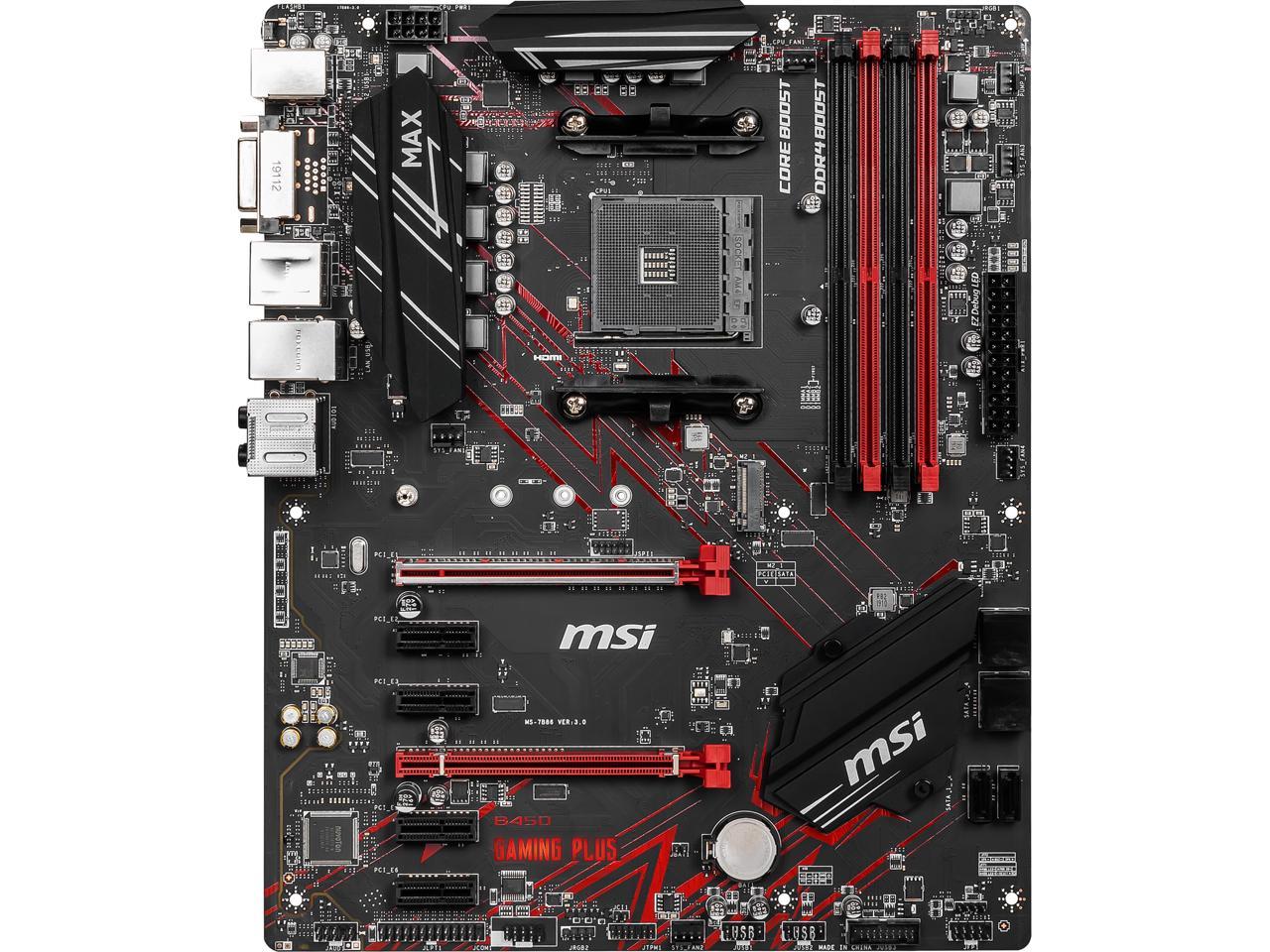 Msi B450 Gaming Plus Max Am4 Amd B450 Sata 6Gb/S Atx Amd Motherboard