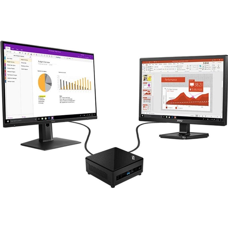 Msi Cubi 5 10M-207Us Intel Core I5-10210U 1.6-4.2Ghz/ 8Gb Ddr4/ 256Gb M.2 Nvme/ Windows 10 Pro Mini Pc (Black)