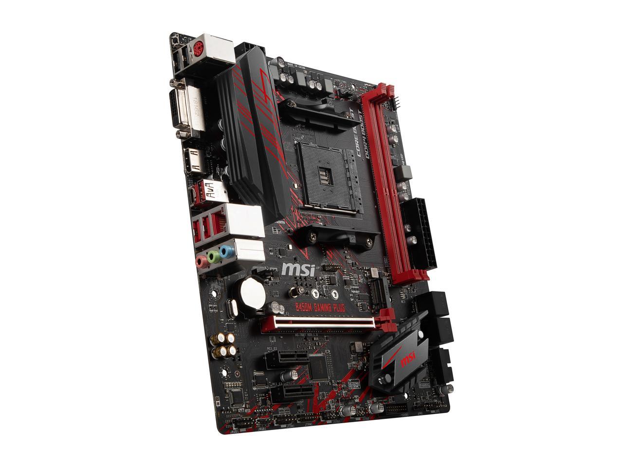 Msi Performance Gaming B450M Gaming Plus Am4 Amd B450 Sata 6Gb/S Usb 3.1 Hdmi Micro Atx Amd Motherboard