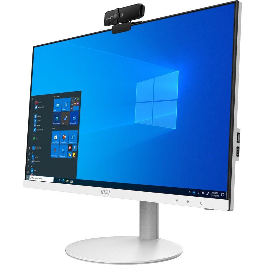 Msi Pro Ap241 11M-009Us 23.8 Inch Intel Core I3-10105 Processor 8Gb Ddr4 250Gb M.2 Nvme Ssd Windows 10 Home Non-Touch Screen All-In-One Pc (White)
