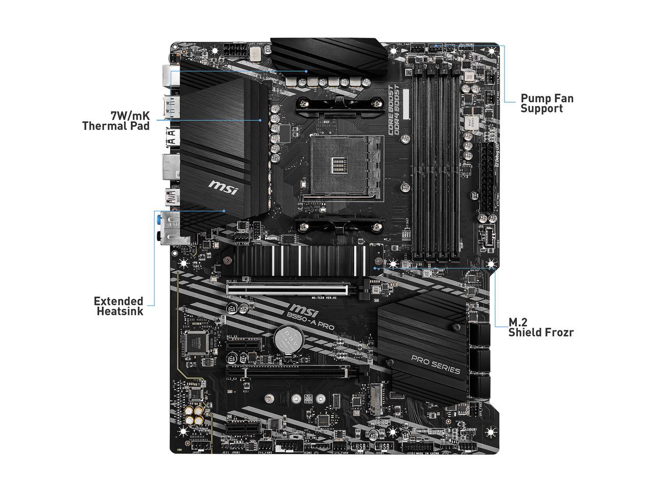 Msi Pro B550-A Pro Am4 Amd B550 Sata 6Gb/S Atx Amd Motherboard