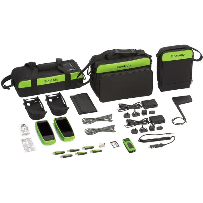 NetAlly Network Tech Troubleshooting Kit - LR-G2-KIT LinkRunner G2 Smart Network Tester Extended Test Kit + AIRCHECKG2-TA-KT AirCheck G2 Wireless Tester with Test Accessory Kit LR-G2-ACKG2-CBO
