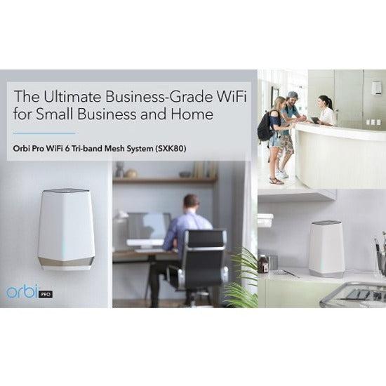 Netgear Orbi Pro Wi-Fi 6 IEEE 802.11ax Ethernet Wireless Router SXK80B4-100NAS